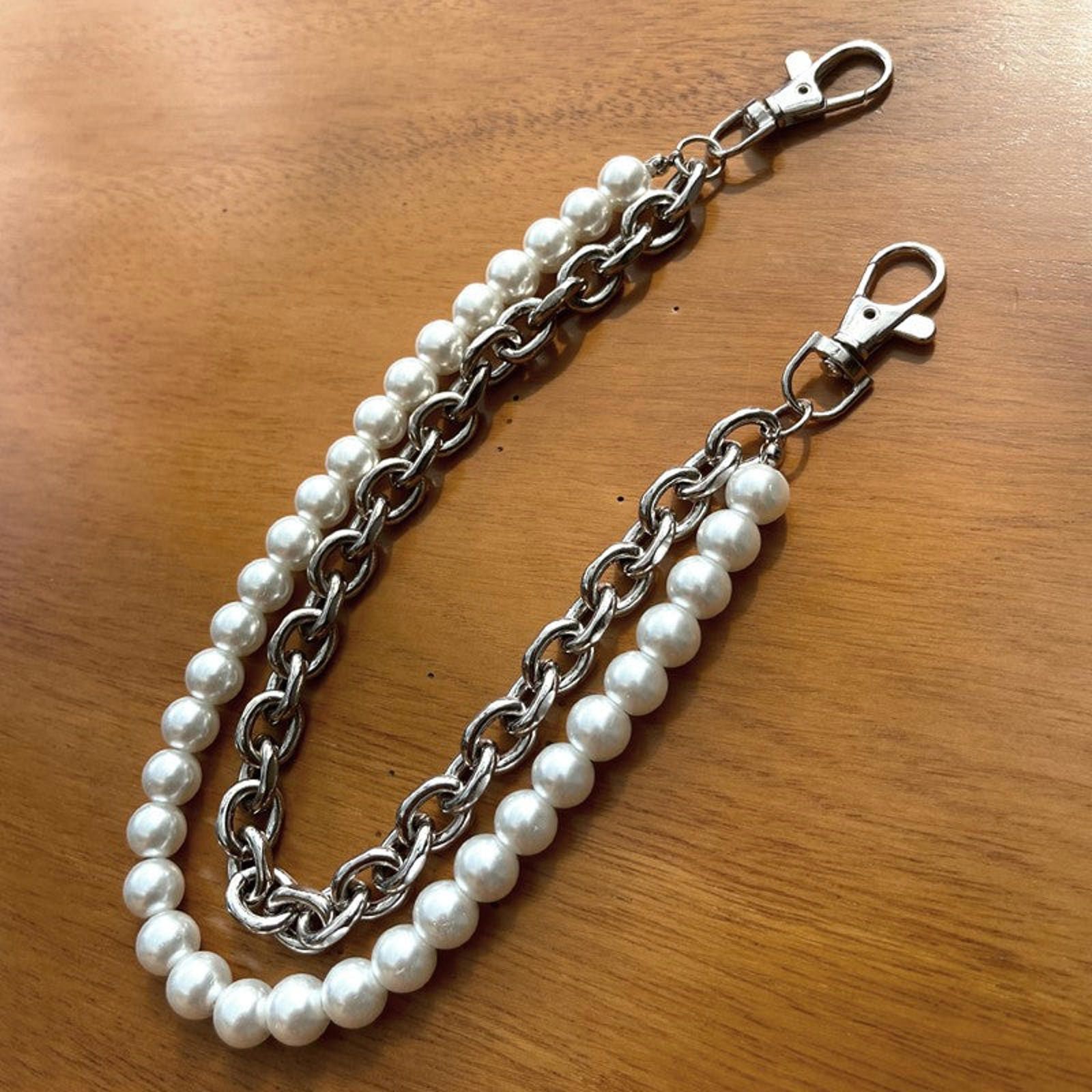 Other Pearl Waist Wallet Chain, Double Layered Pants Chain Size ONE SIZE - 2 Thumbnail