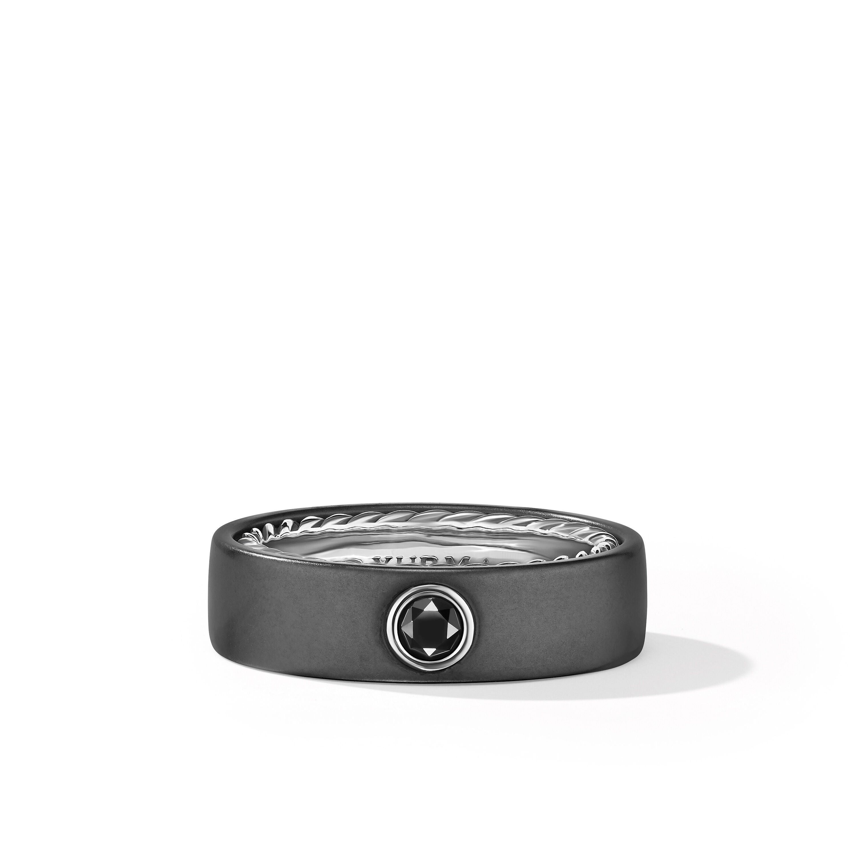 David Yurman o1w1db10526 R25039M/Size 9/ Streamline Band Ring in Black Size ONE SIZE - 1 Thumbnail