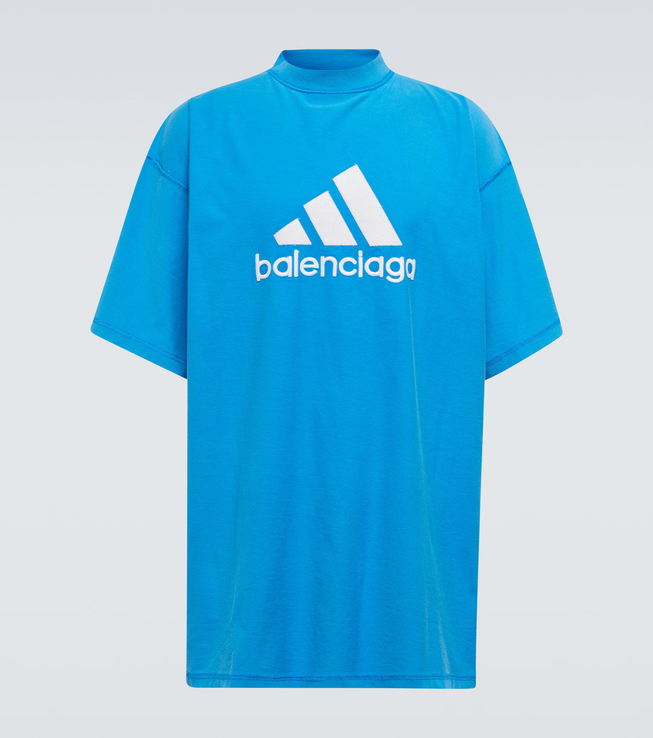Balenciaga o1in1g0724 T- Shirt Oversized in Blue Size US L / EU 52-54 / 3 - 1 Thumbnail
