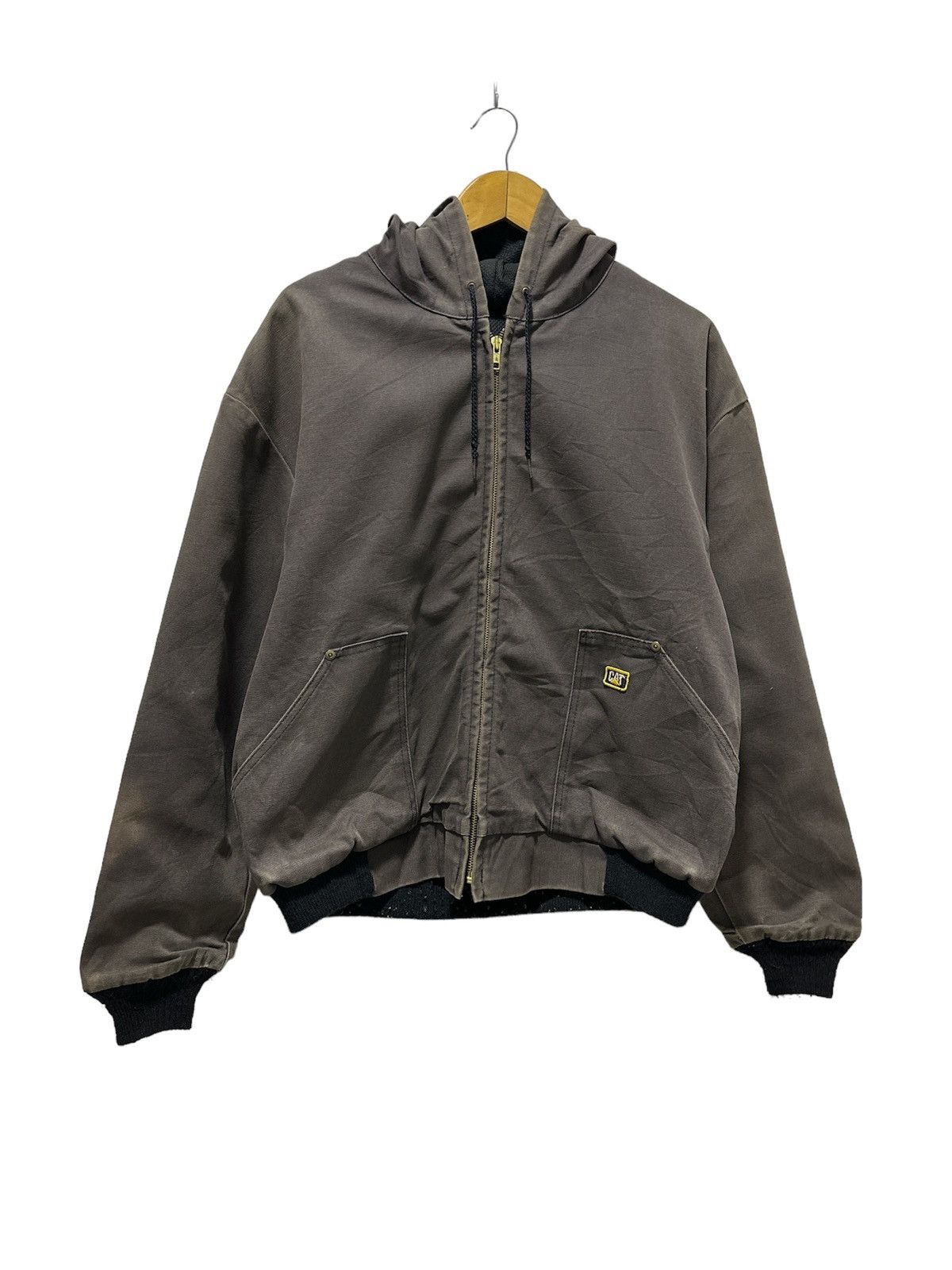 Vintage Caterpillar WorkWear Chore Jacket Hoodie Design