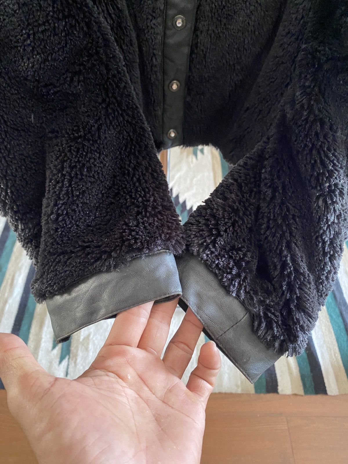 Le Grande Bleu (L.G.B.) Faux Fur Cropped Studded Jacket Dolce & Gabbana Style Y2K Size US L / EU 52-54 / 3 - 6 Thumbnail