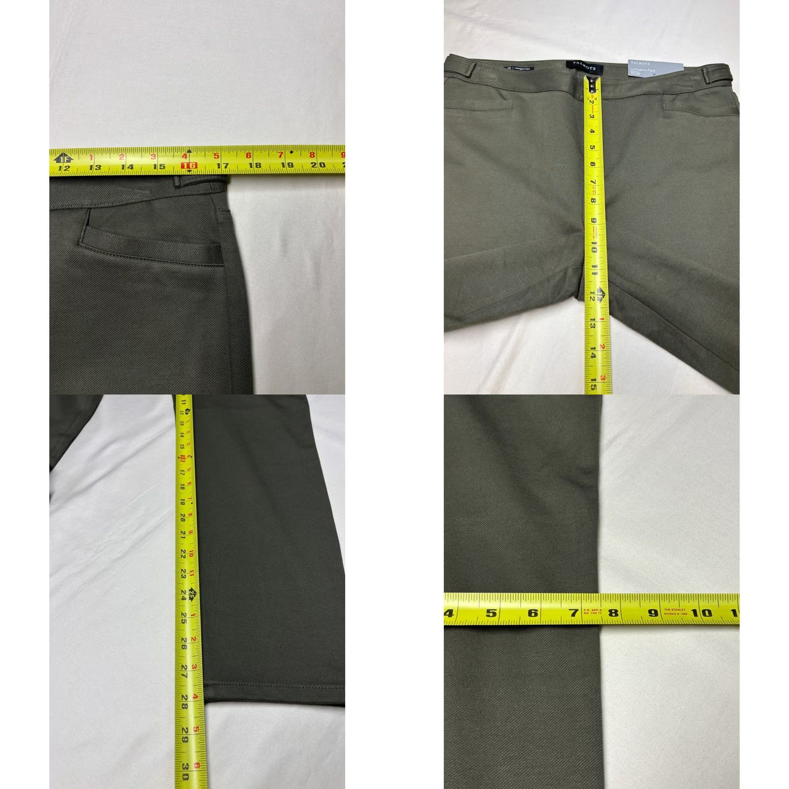 Talbots Talbots Lexington Pant Womens 10 W34 L28 Olive Green Skinny Ankle Length Size 32" / US 10 / IT 46 - 9 Thumbnail