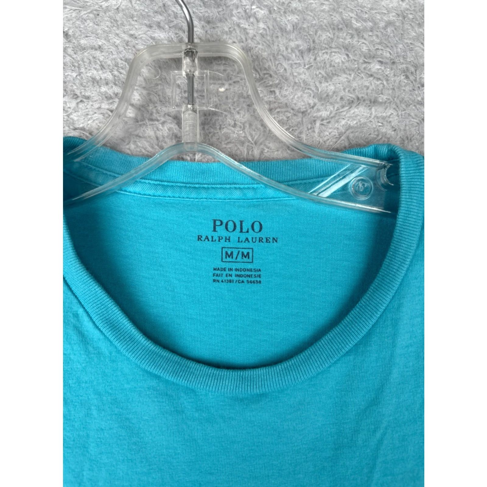 Ralph Lauren VINTAGE Polo Ralph Lauren Shirt Men Medium Blue 100% Cotton Crew Neck Short Sleeve READ Size US M / EU 48-50 / 2 - 7 Thumbnail
