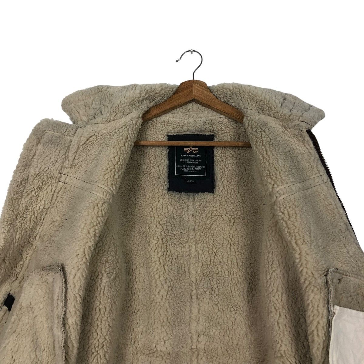 Alpha Industries VINTAGE SHEARLING LEATHER SHEEPSKIN JACKET ALPHA INDUSTRIES Size US L / EU 52-54 / 3 - 16 Thumbnail