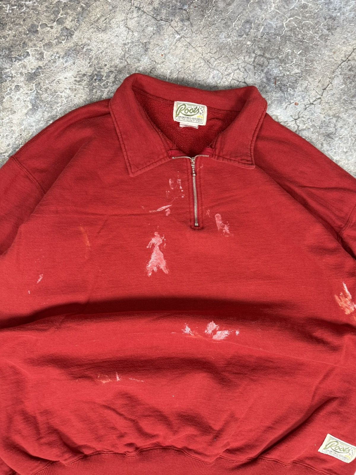 Roots × Vintage Vintage Distressed Roots Quarter Zip Size US XL / EU 56 / 4 - 4 Thumbnail