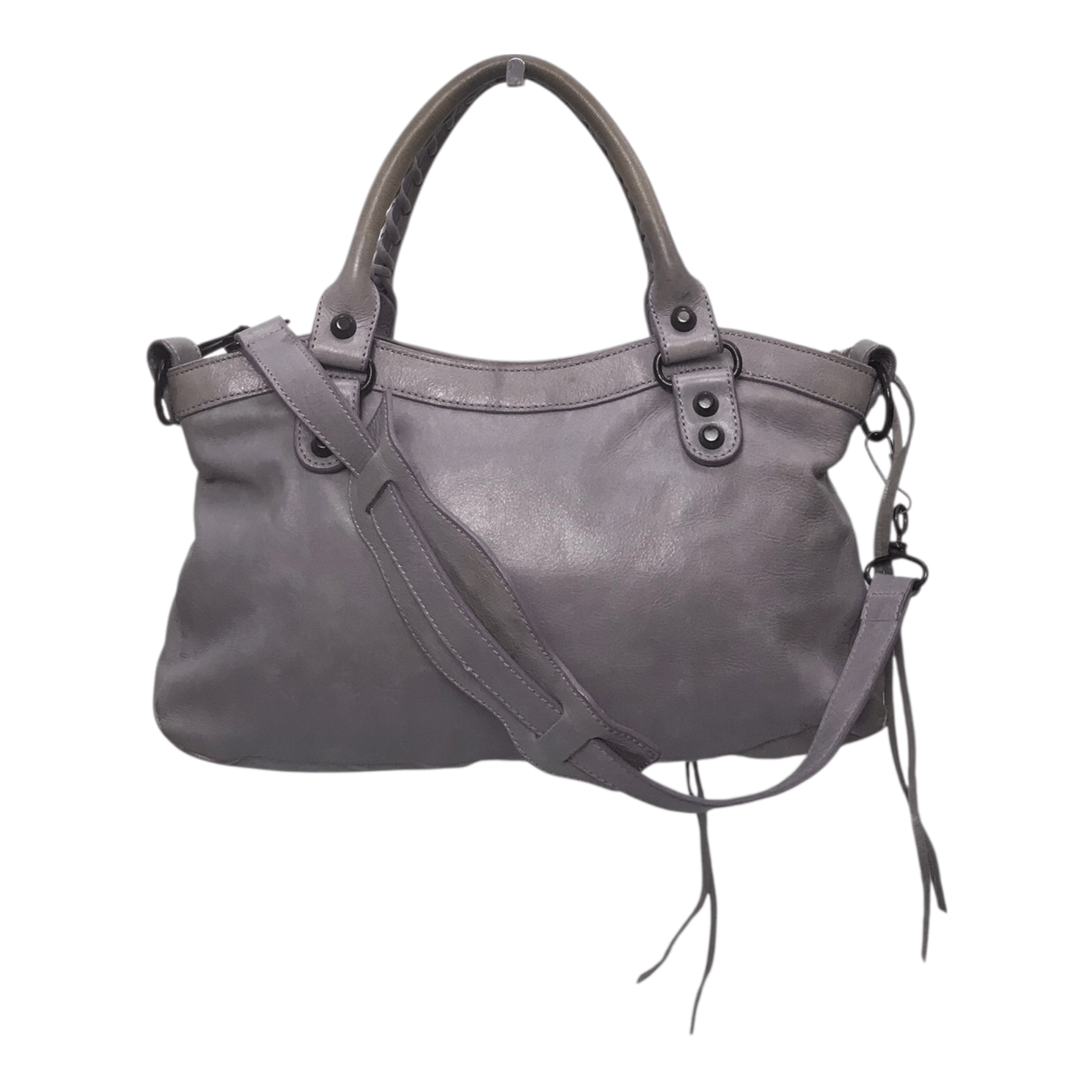 Leather Elegant Leahter Light Purple HandBag Size ONE SIZE - 4 Thumbnail