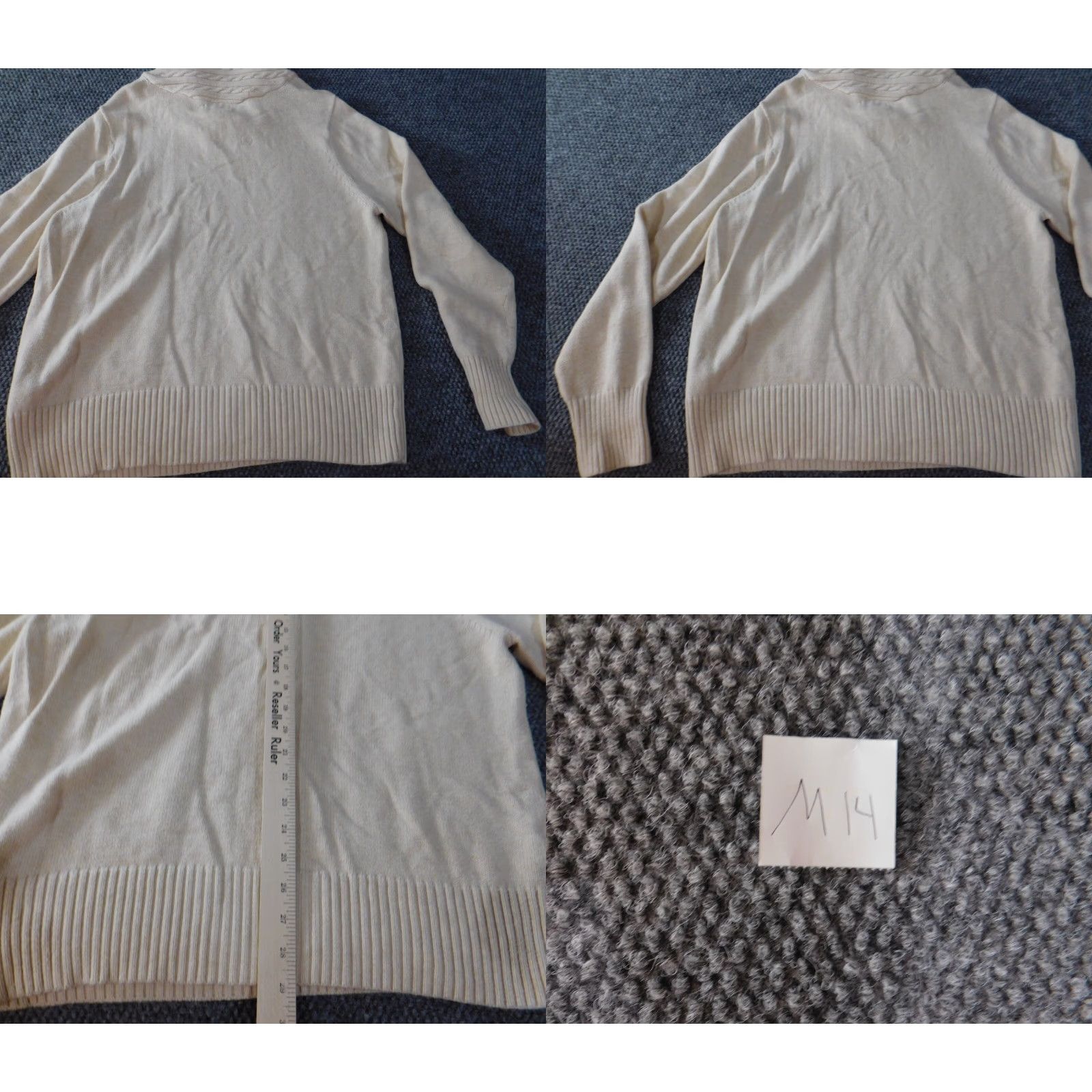Croft & Barrow Croft & Barrow Womens Sweater Large Beige pullover classic Knit Crew Neck Long Sleeve Regular Stretch Cotton Size L / US 10 / IT 46 - 8 Thumbnail