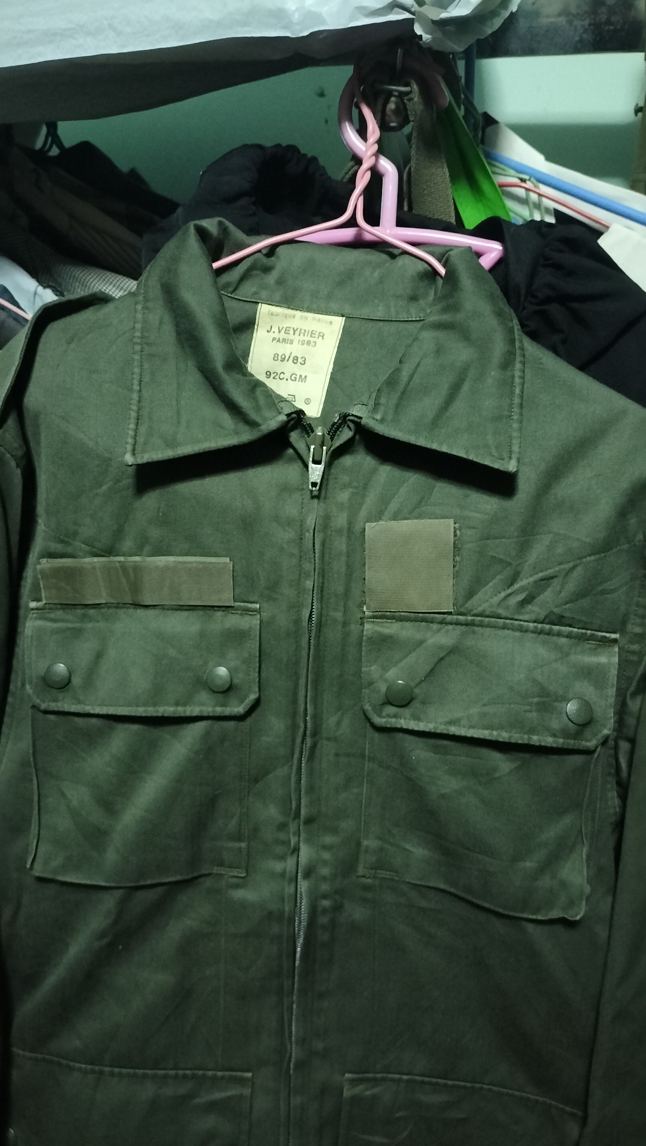 Vintage 70s France Military Jacket HBT Moleskin fashion Army Size US M / EU 48-50 / 2 - 4 Thumbnail