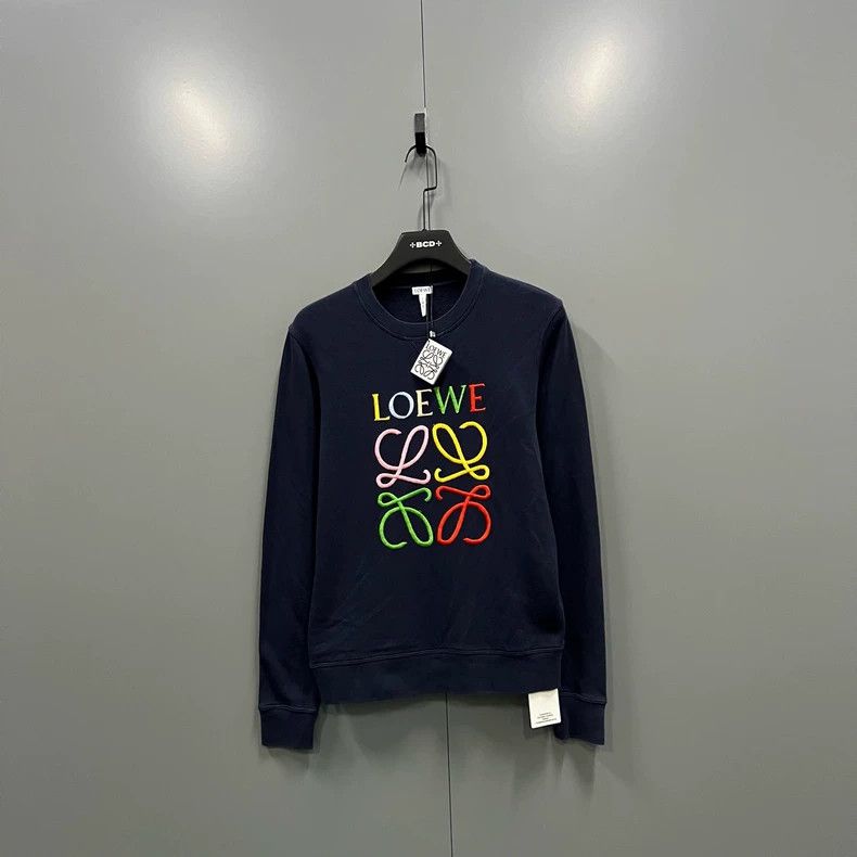LOEWE 23FW Colorful Embroidery Crewneck Sweatshirt - dmc