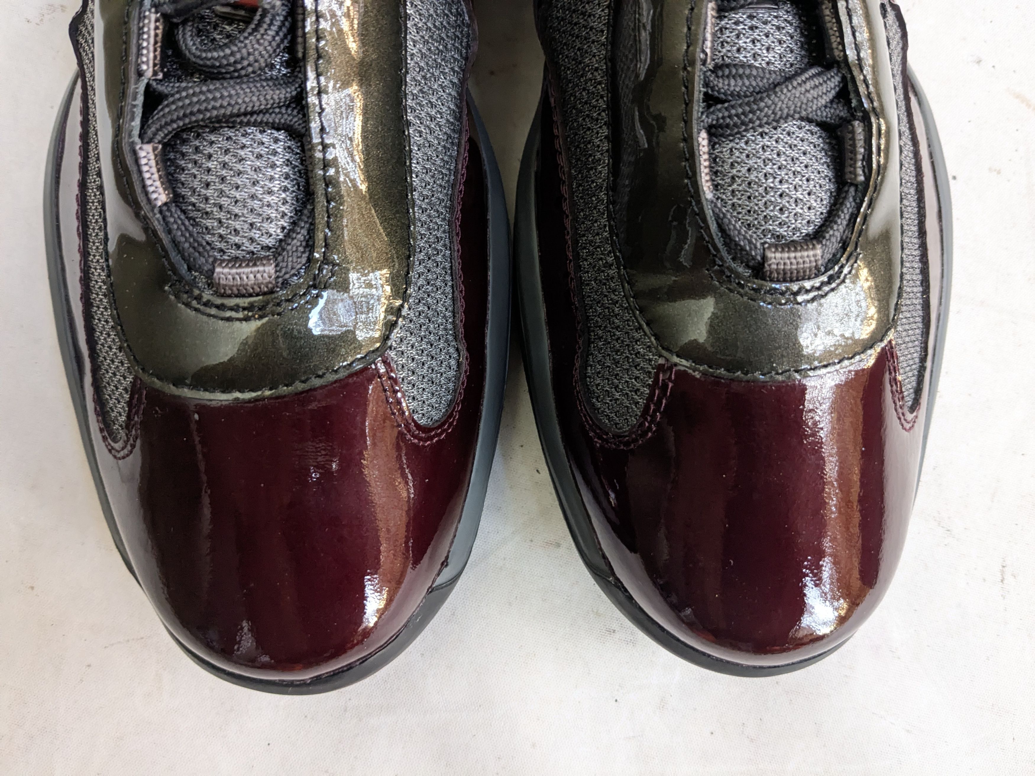 Prada Prada America's Cup Burgundy Patent Leather 9 Low Tops Size US 9 / EU 42 - 5 Thumbnail