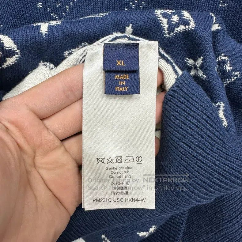 Louis Vuitton Louis Vuitton Dark blue gradient full-print LOGO knitted s Size US XL / EU 56 / 4 - 4 Thumbnail