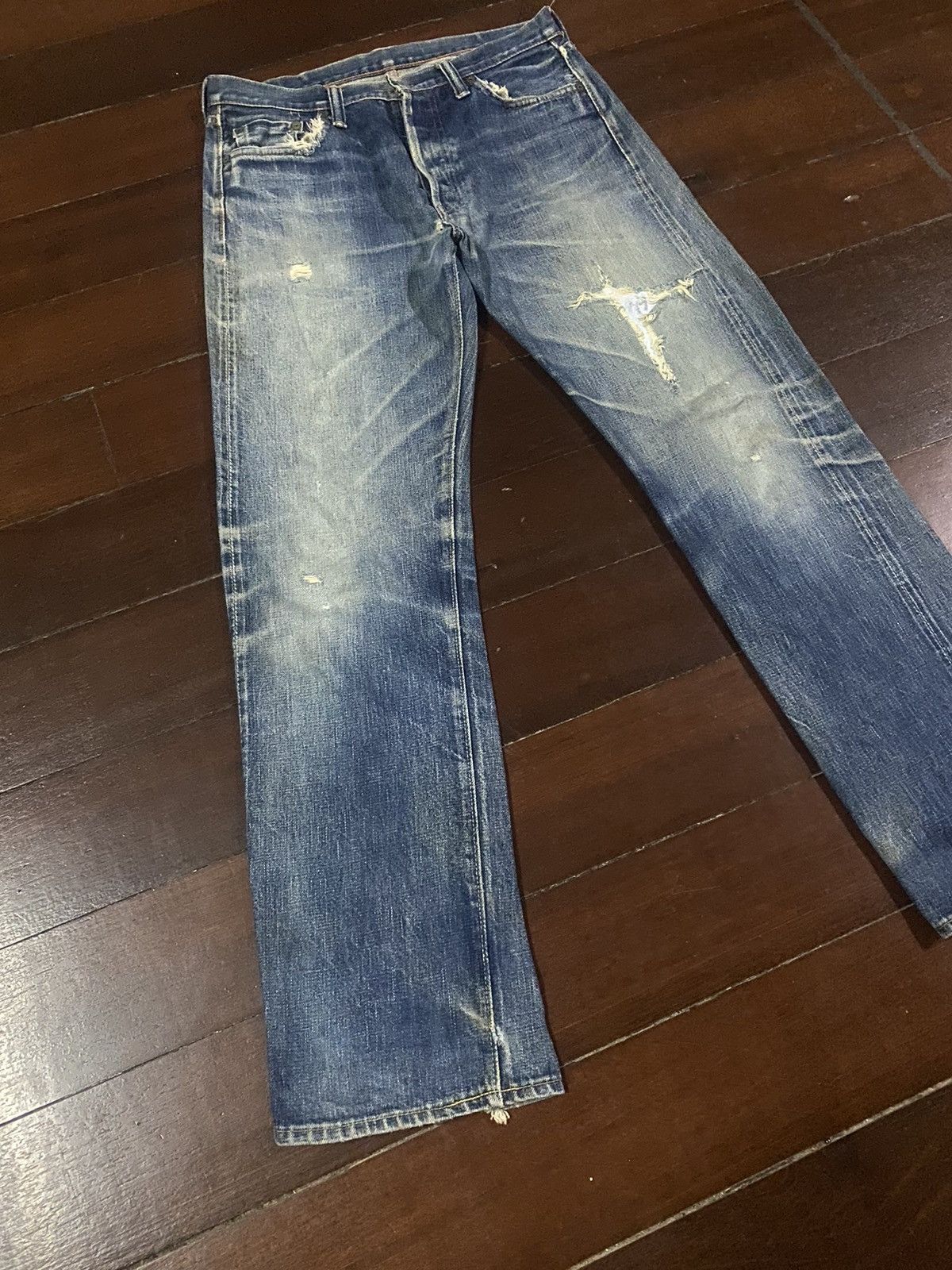 Full Count & Co. FIRE 🔥 FULL COUNT RUSTY DISTRESSED NICE FADED Size US 33 - 2 Thumbnail