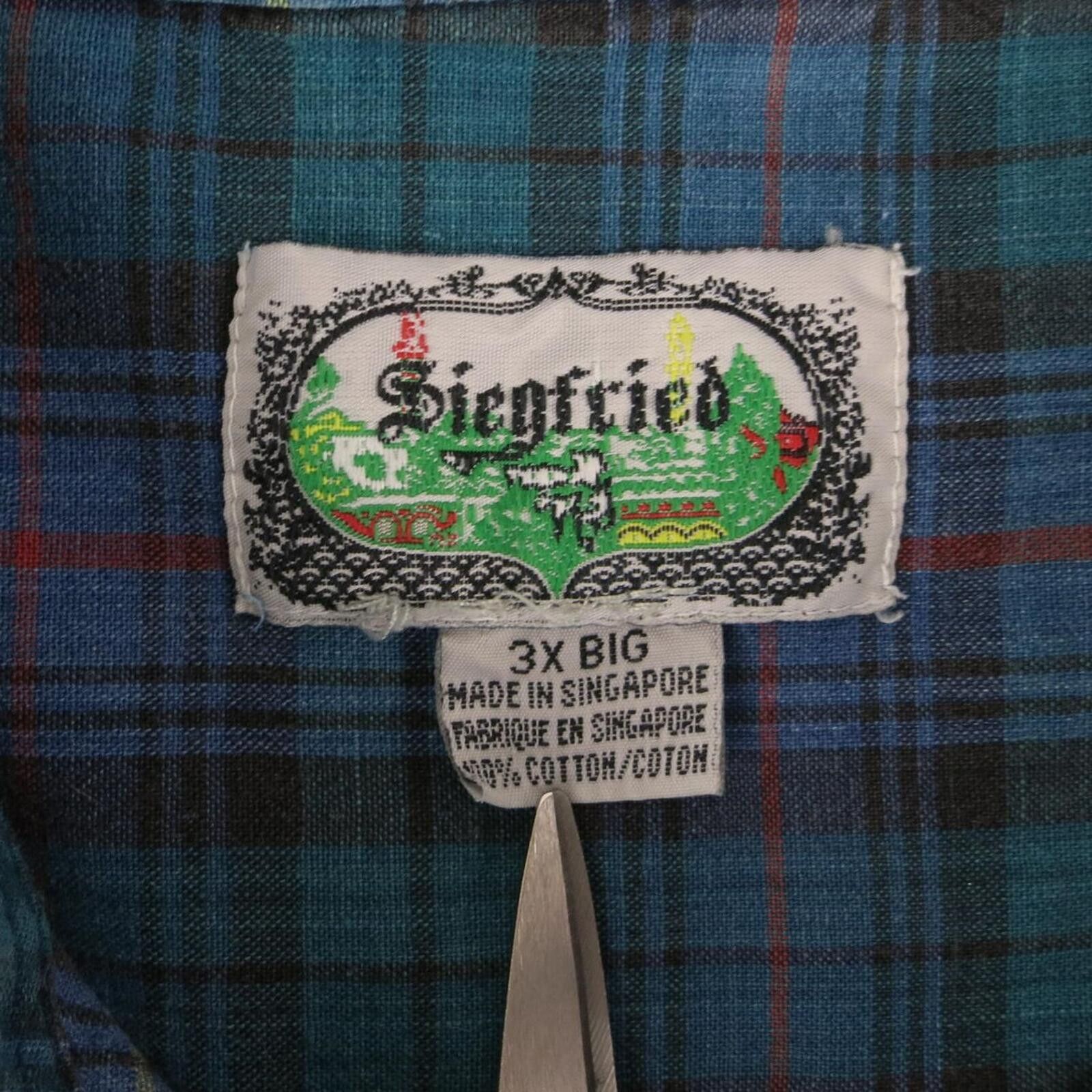 Other Vintage Siegfried Men's Multi-Plaid Button-Down Shirt 3X Big Size US XXL / EU 58 / 5 - 5 Thumbnail