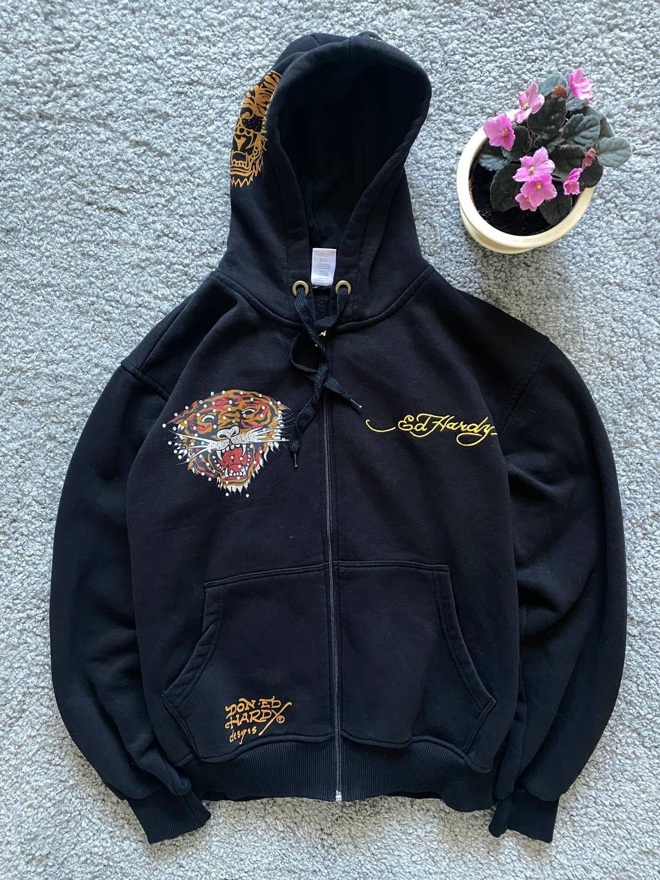 Christian Audigier × Ed Hardy × Vintage ❄️ VINTAGE ED HARDY Y2k ZIP UP HOODIE 🔥 Size US S / EU 44-46 / 1 - 1 Thumbnail