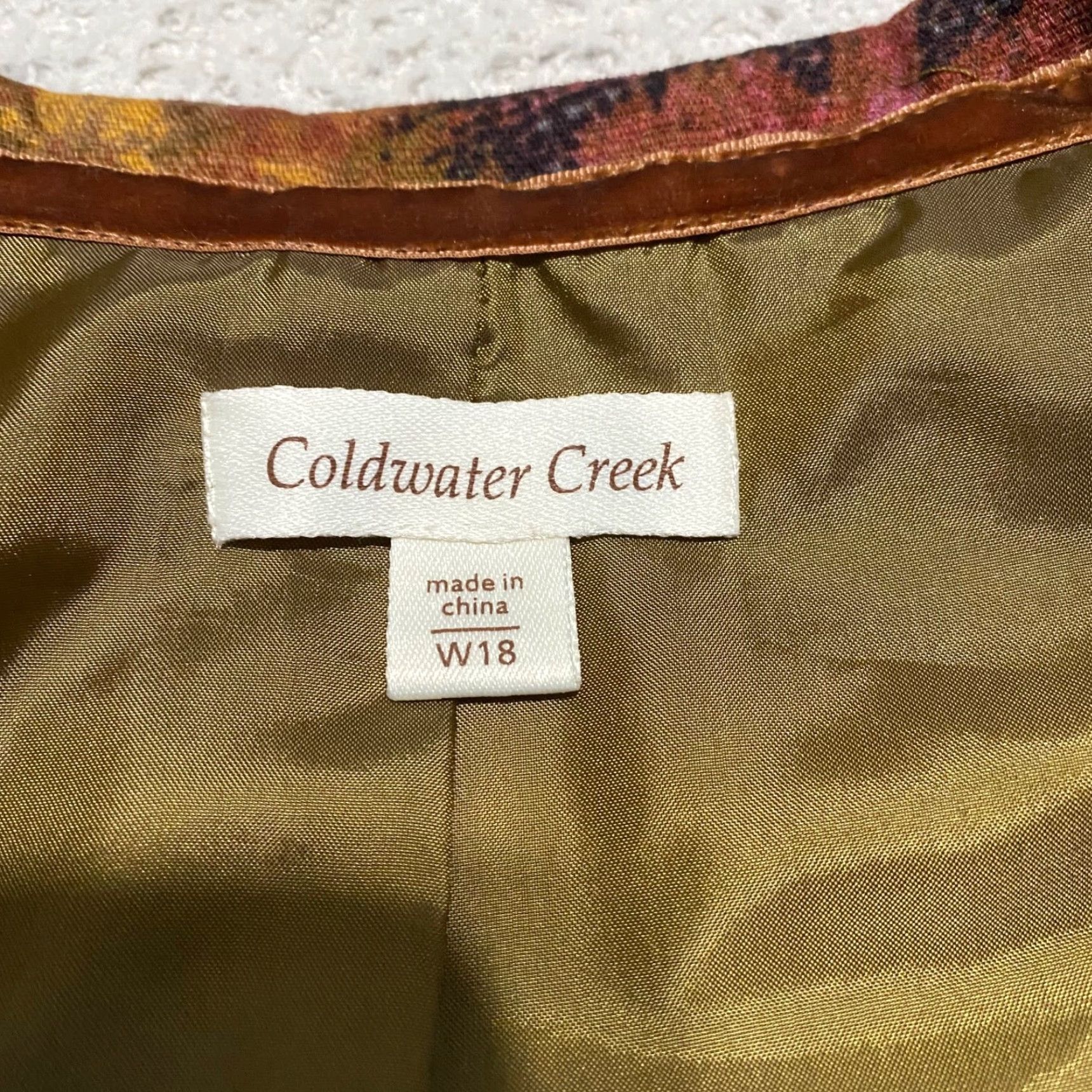 Coldwater Creek Coldwater Creek Jacket Womens 18W Plus Multicolor Floral Tapestry Button-Up L/S Size XXL / US 16-18 / IT 52-54 - 5 Thumbnail