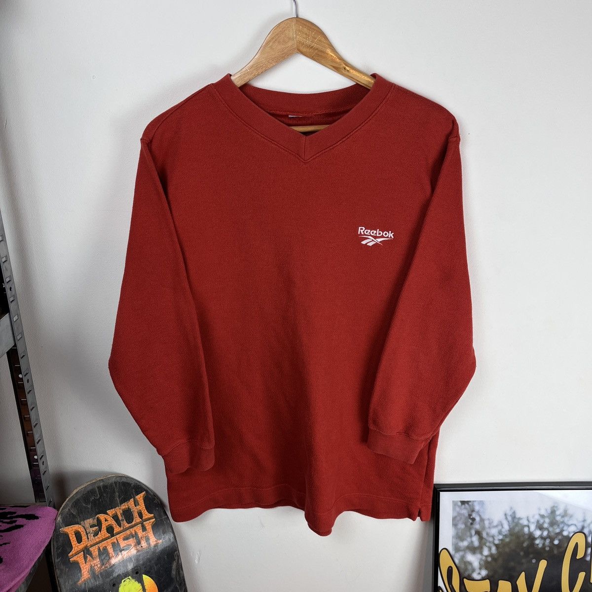 Reebok Vintage orange sweatshirt Reebok small logo y2k 90s Rap Size US M / EU 48-50 / 2 - 1 Thumbnail