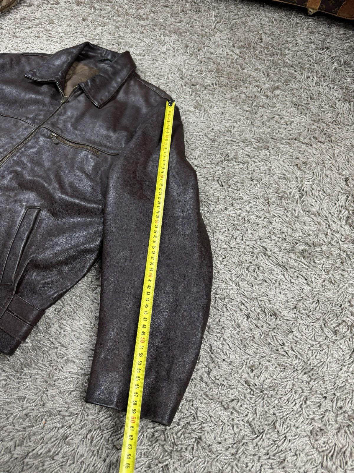 Vintage Vintage leather bomber jacket 90s original retro casual item Size US L / EU 52-54 / 3 - 7 Thumbnail
