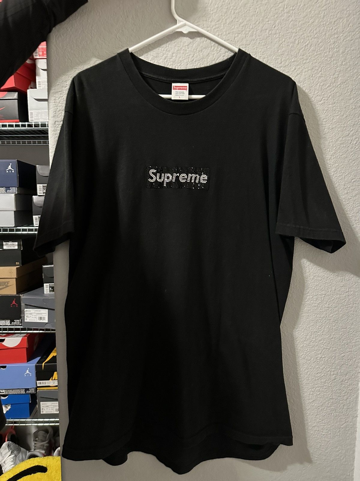 Supreme Swarovski Box Logo BOGO Tee Black Large Short Sleeve T Shirts