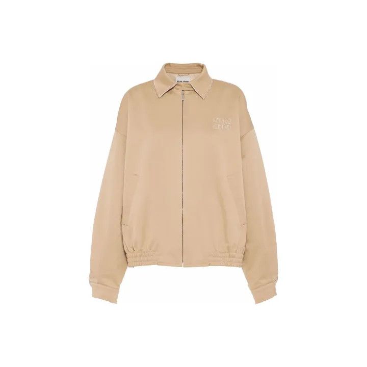 Miu Miu Miu Miu SS22 Casual Long Sleeve Jacket in Beige 0079 Size M / US 6-8 / IT 42-44 - 1 Thumbnail