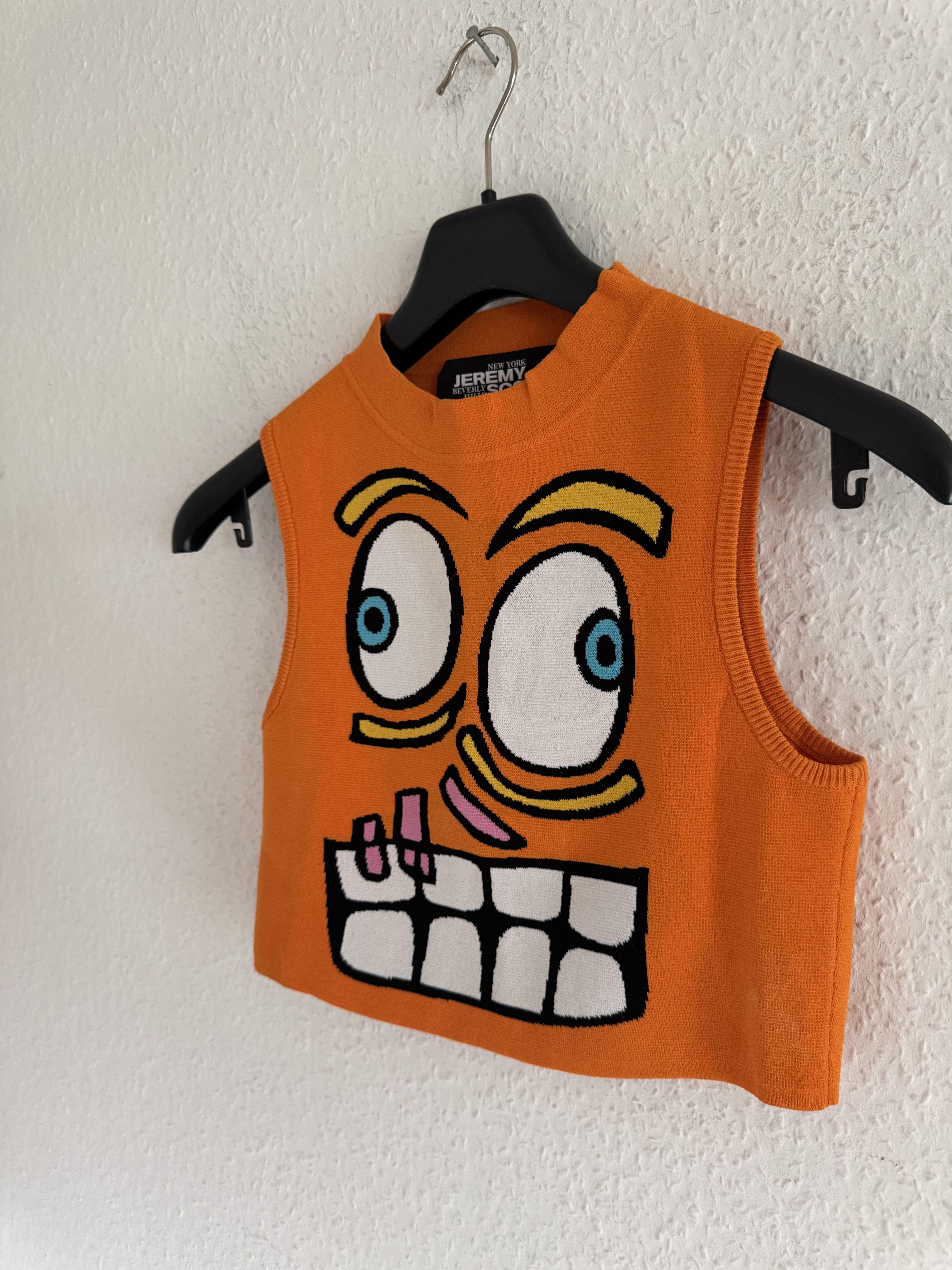 Jeremy Scott SS16 Face Print Crop Top Size XS / US 0-2 / IT 36-38 - 3 Thumbnail