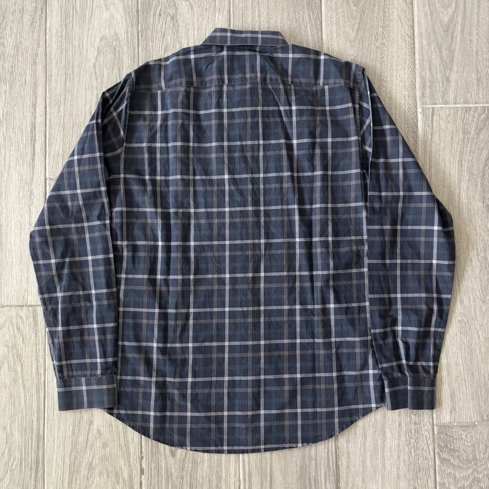Theory Theory Button Up Shirt Blue Green Lightweight Cotton Mens XL Size US XL / EU 56 / 4 - 6 Thumbnail