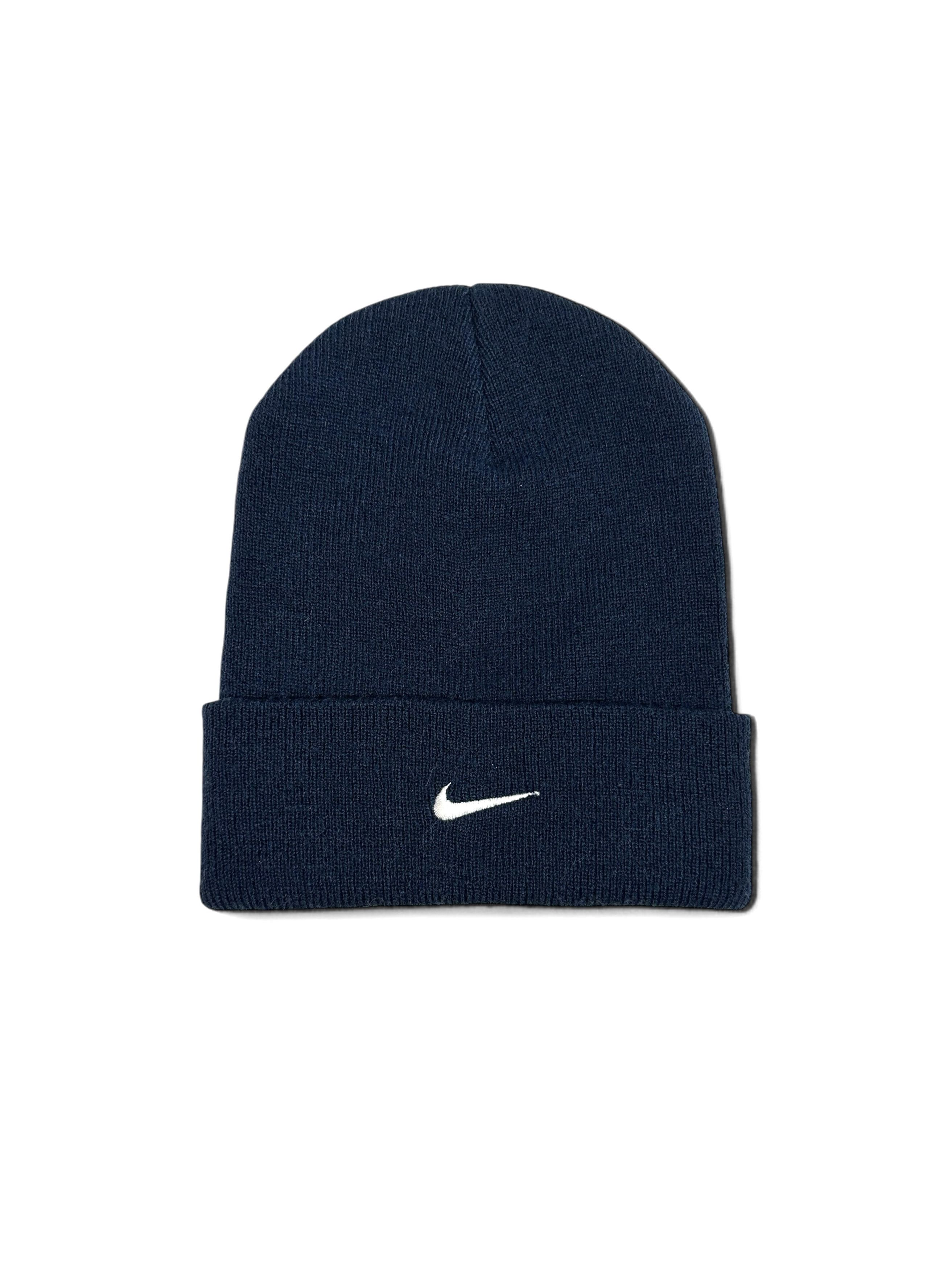 Nike × Vintage y2k Vintage Nike Small Swoosh Blue Hat Beanie One Size Size ONE SIZE - 1 Thumbnail