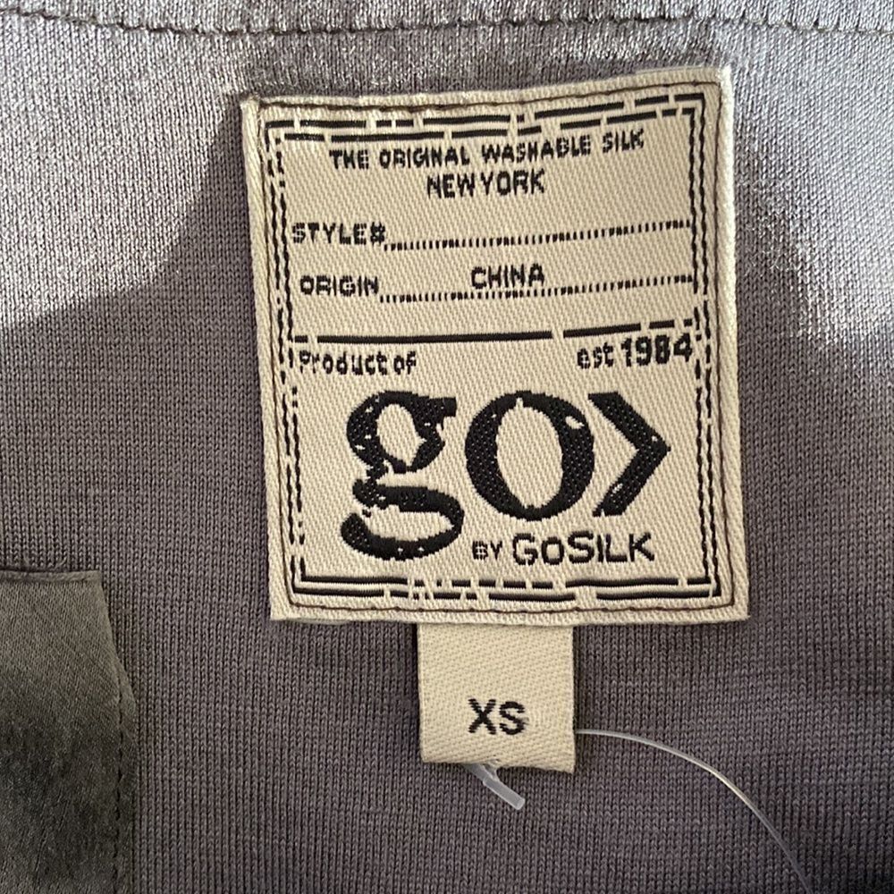 Other Go Silk Long Sleeve Top 1/2 Button Clasp Distressed Uneven Size XS / US 0-2 / IT 36-38 - 5 Thumbnail