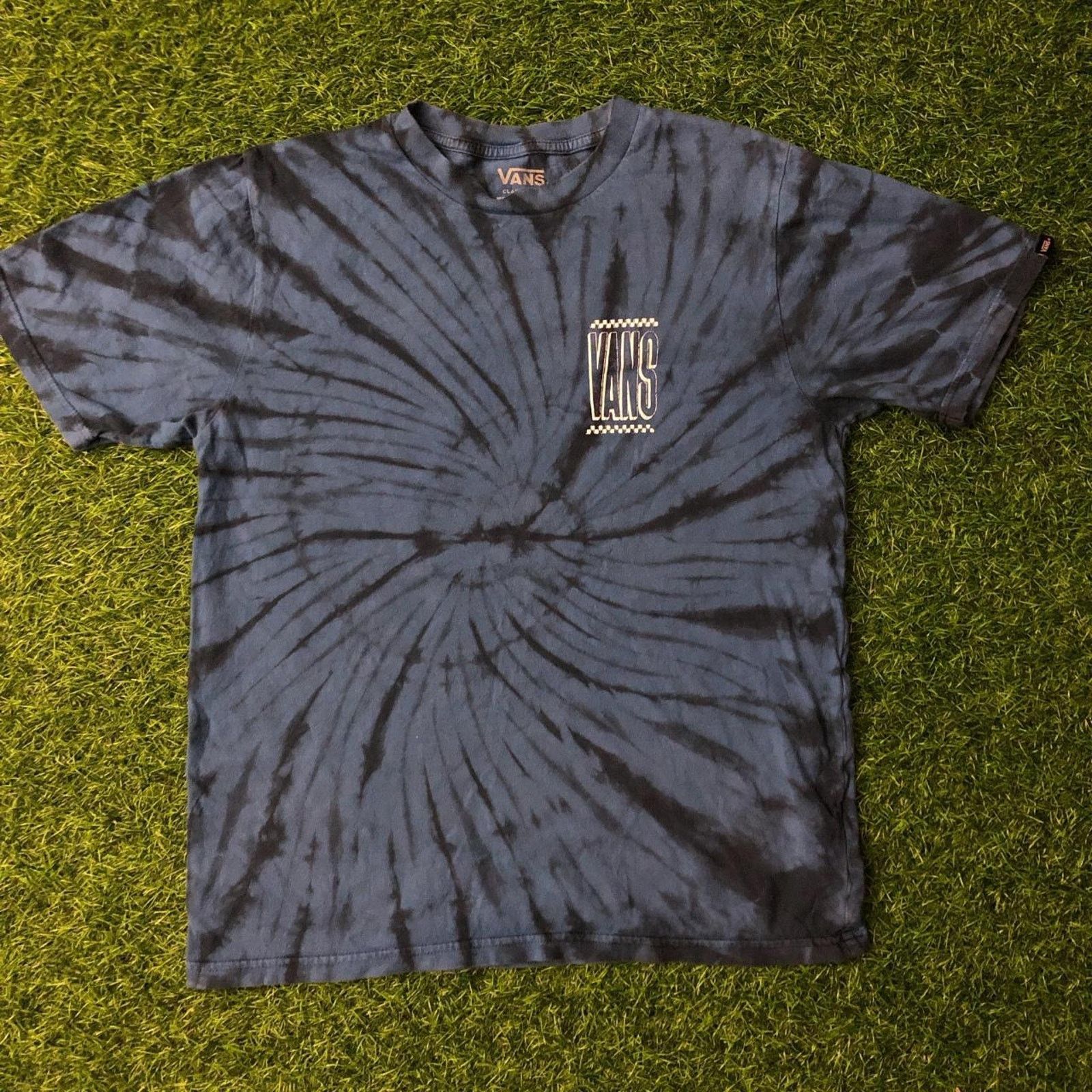 Vans Men’s Navy/Blue Retro Tie-Dye Vans Graphic Tee Size US S / EU 44-46 / 1 - 1 Thumbnail