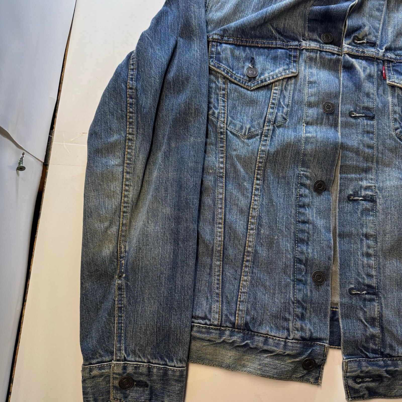 Levi's Levi's 70589 Trucker Denim Blue Jean Jacket Mens Size M Size US M / EU 48-50 / 2 - 2 Thumbnail