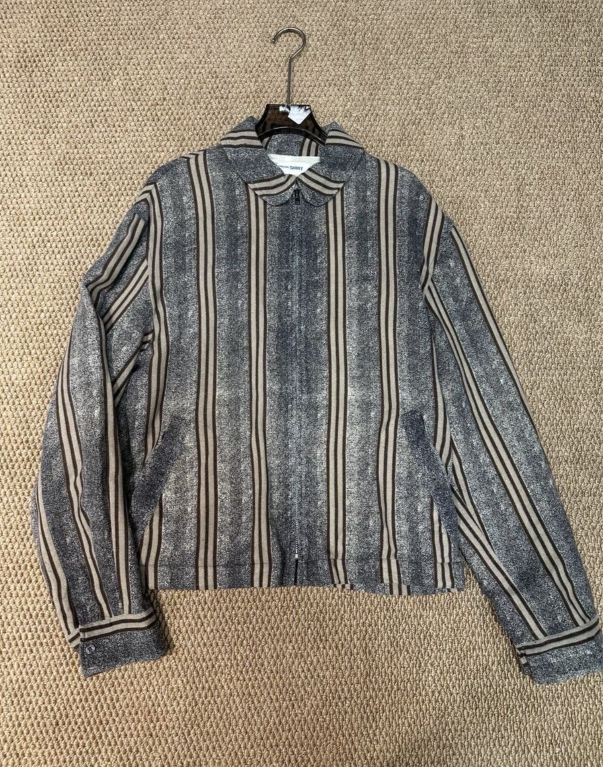 Comme des Garcons SHIRT Comme des Garçons SHIRT Striped Zip-Up Jacket K23 Size US M / EU 48-50 / 2 - 1 Thumbnail