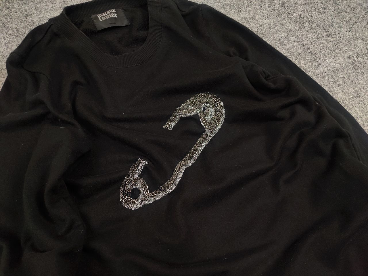 Markus Lupfer Markus Lupfer Design Embroidered paper clip logo Sweatshirt Size US S / EU 44-46 / 1 - 11 Thumbnail