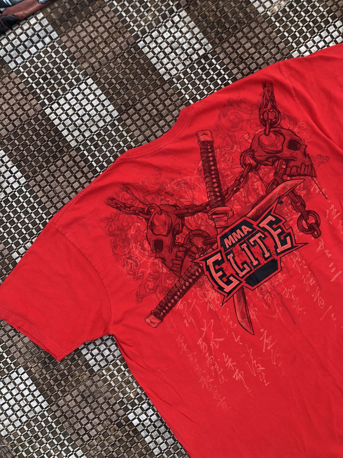 Affliction × Vintage Vintage Y2K MMA ELITE Skulls Affliction Tshirt Size US XL / EU 56 / 4 - 12 Thumbnail