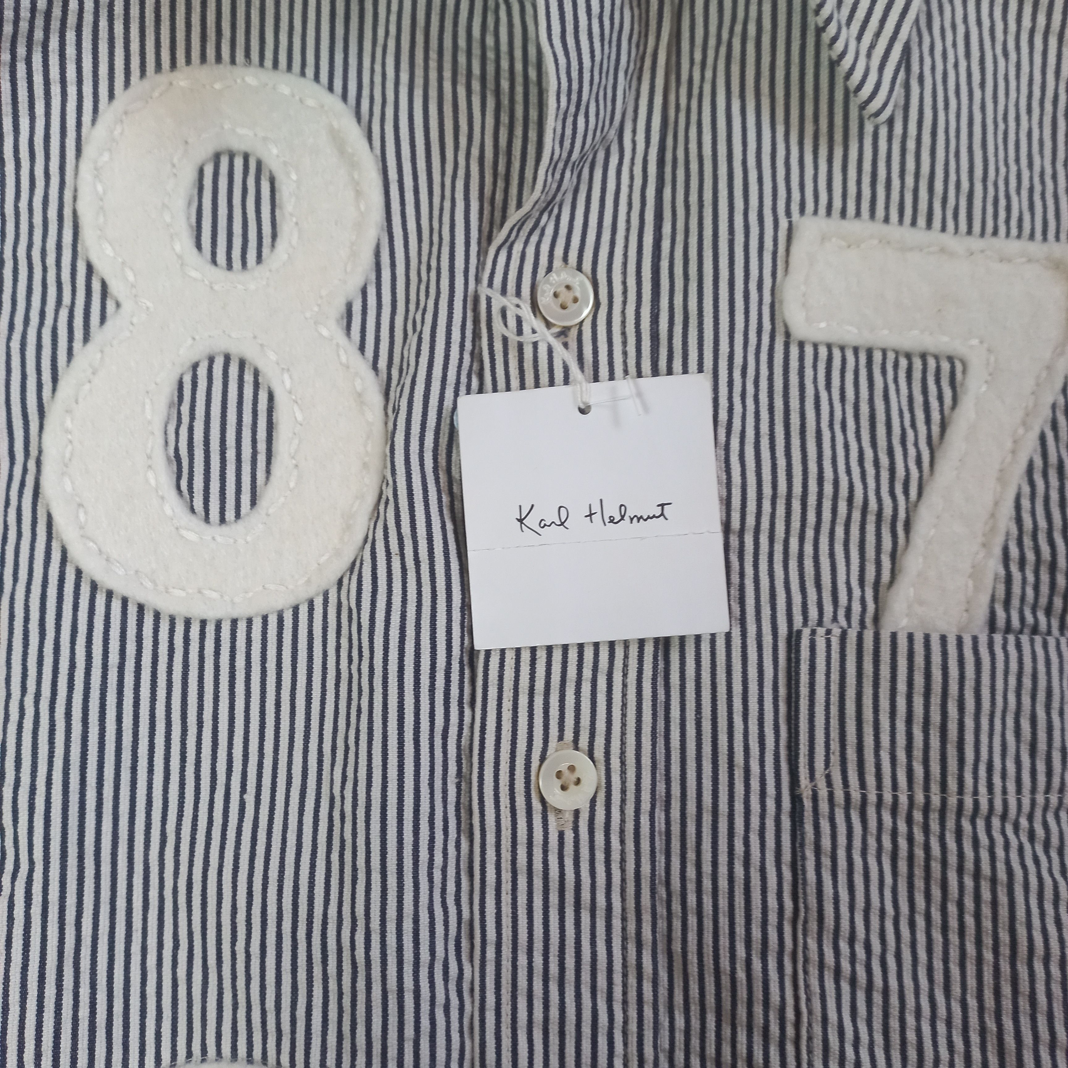 Karl Helmut × Karl Kani Karl Helmut Numeric Embriodery Shirt Size US L / EU 52-54 / 3 - 4 Thumbnail
