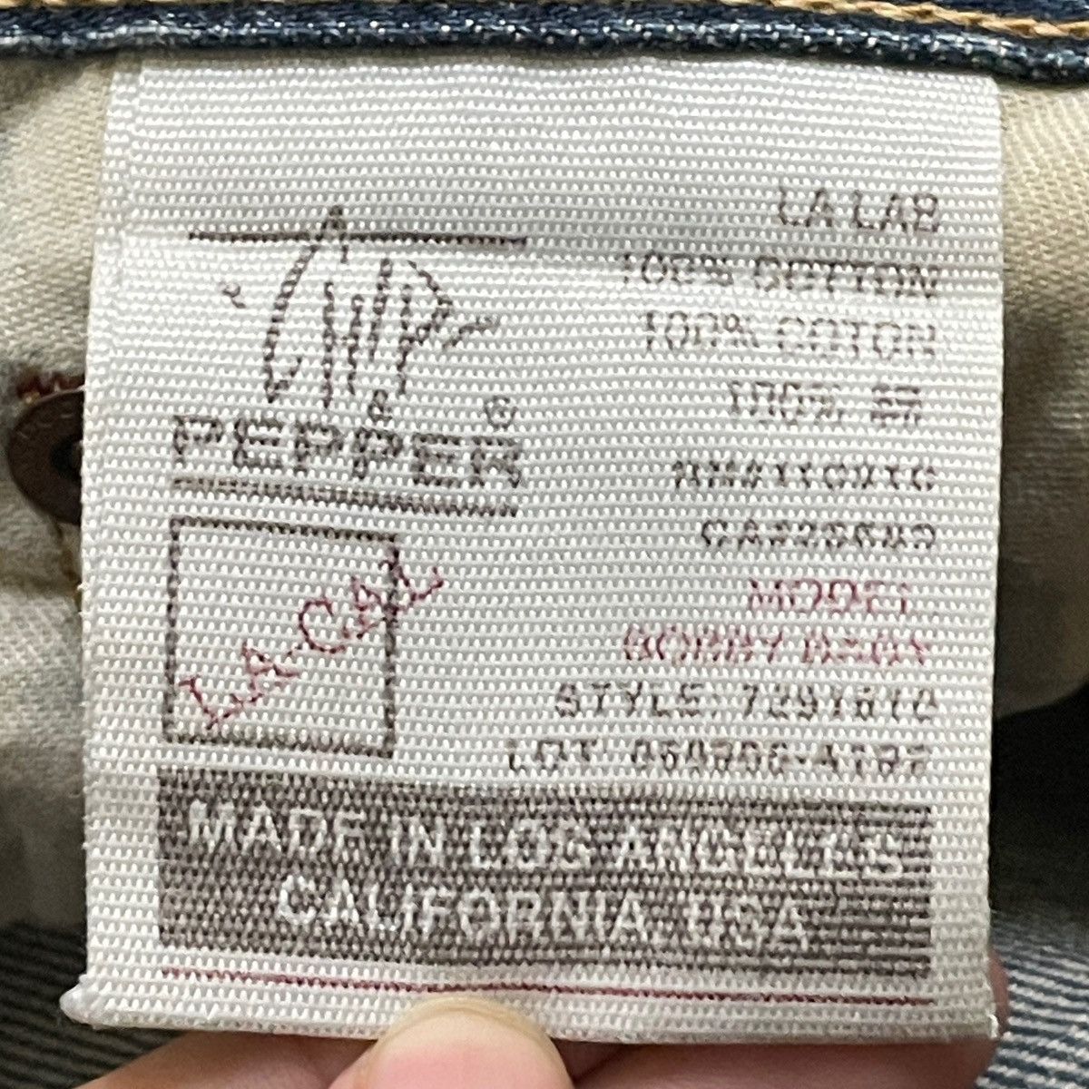 Le Grande Bleu (L.G.B.) Rare Vintage Japanese Brand Chip Pepper Flared Jeans 1990s Size US 31 - 11 Thumbnail