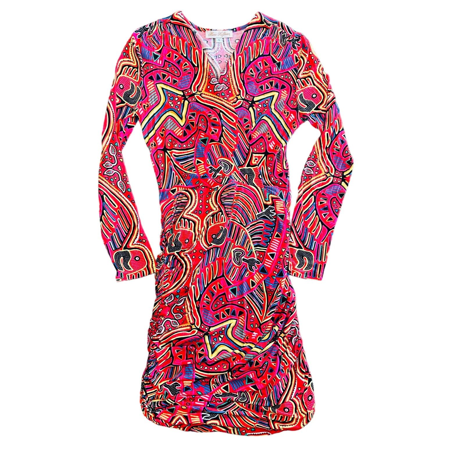 Mara Hoffman Mara Hoffman Dress All Over Tribal Print V-Neck Stetch Small Size S / US 4 / IT 40 - 1 Thumbnail