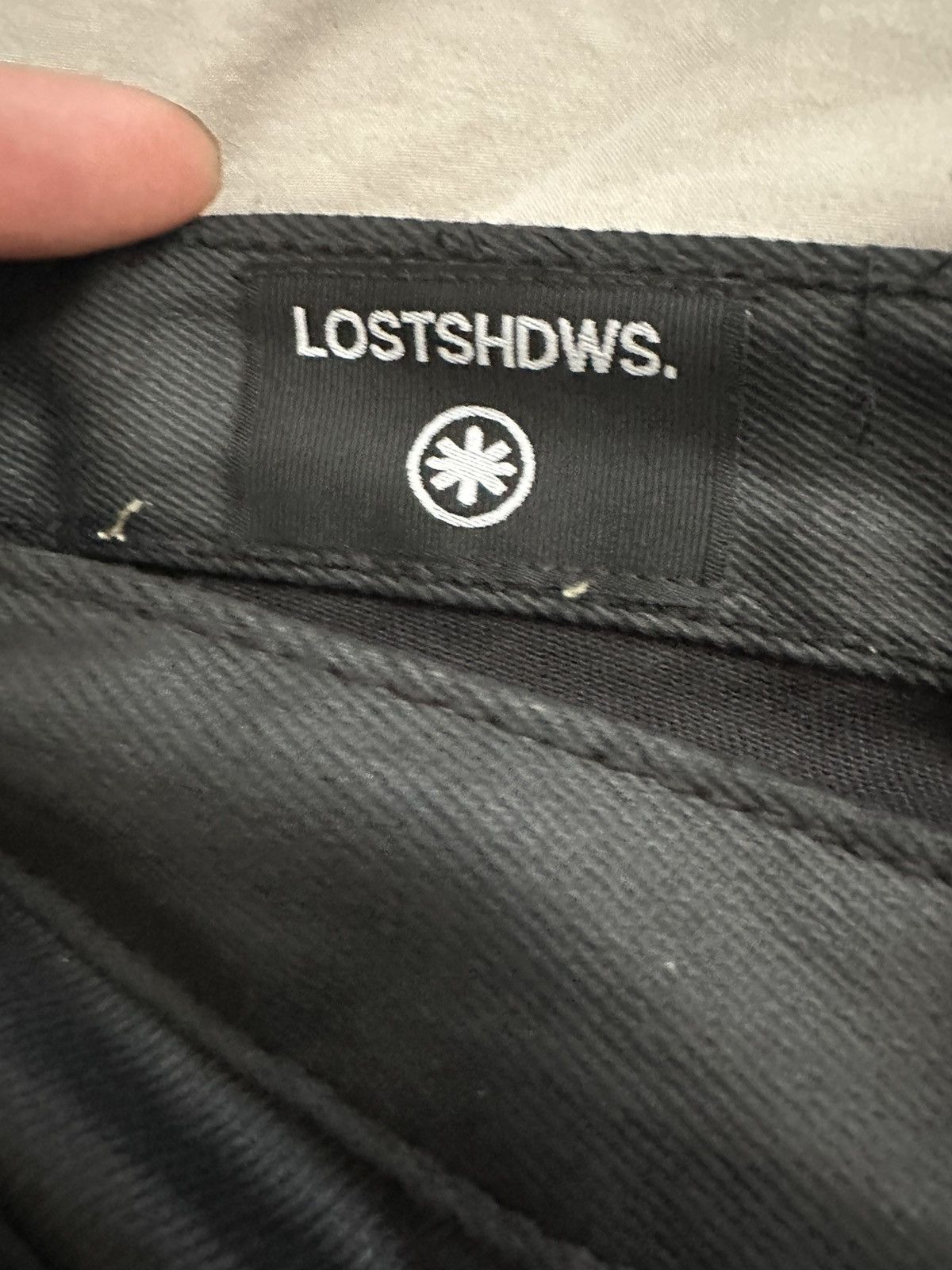 LOSTSHDWS Waxed sun logo denim black Size US 29 - 3 Thumbnail
