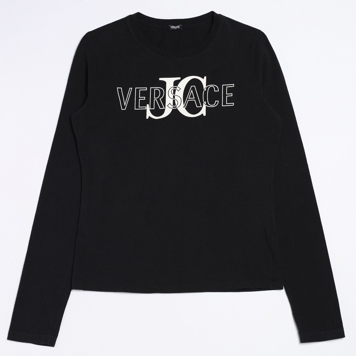 Versace Vintage Versace Jeans Couture Black Big Logo Longsleeve Size M / US 6-8 / IT 42-44 - 1 Thumbnail