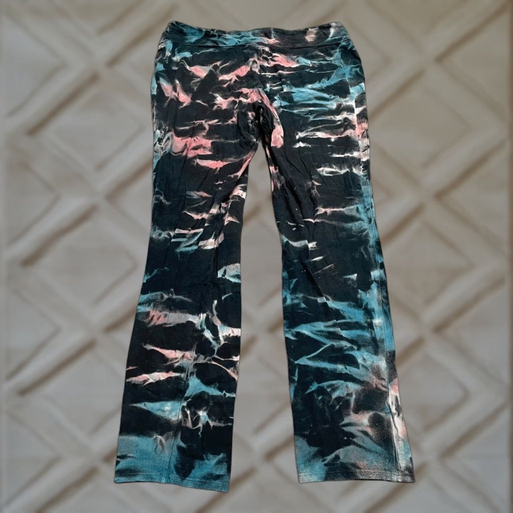Fashion Nova Fashion Nova Leggings Womens M Multi Tie Dye Ankle Casual Breathable Stretch Cotton Spandex 30x26 Size 32" / US 10 / IT 46 - 1 Thumbnail