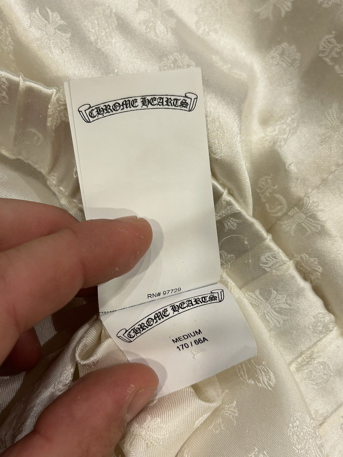 Chrome Hearts Chrome Hearts Silk Pants - White Size US 30 / EU 46 - 8 Thumbnail