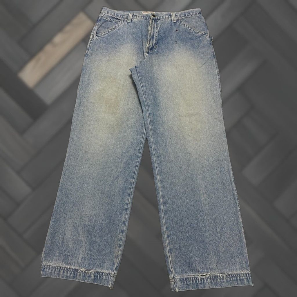 Old Navy VINTAGE Old Navy Painter's Jeans Men 38x33 Blue Denim Baggy Carpenter Wide-Leg Relaxed Size 38 Mens Jeans Vintage 80s 90s Size US 38 / EU 54 - 1 Thumbnail