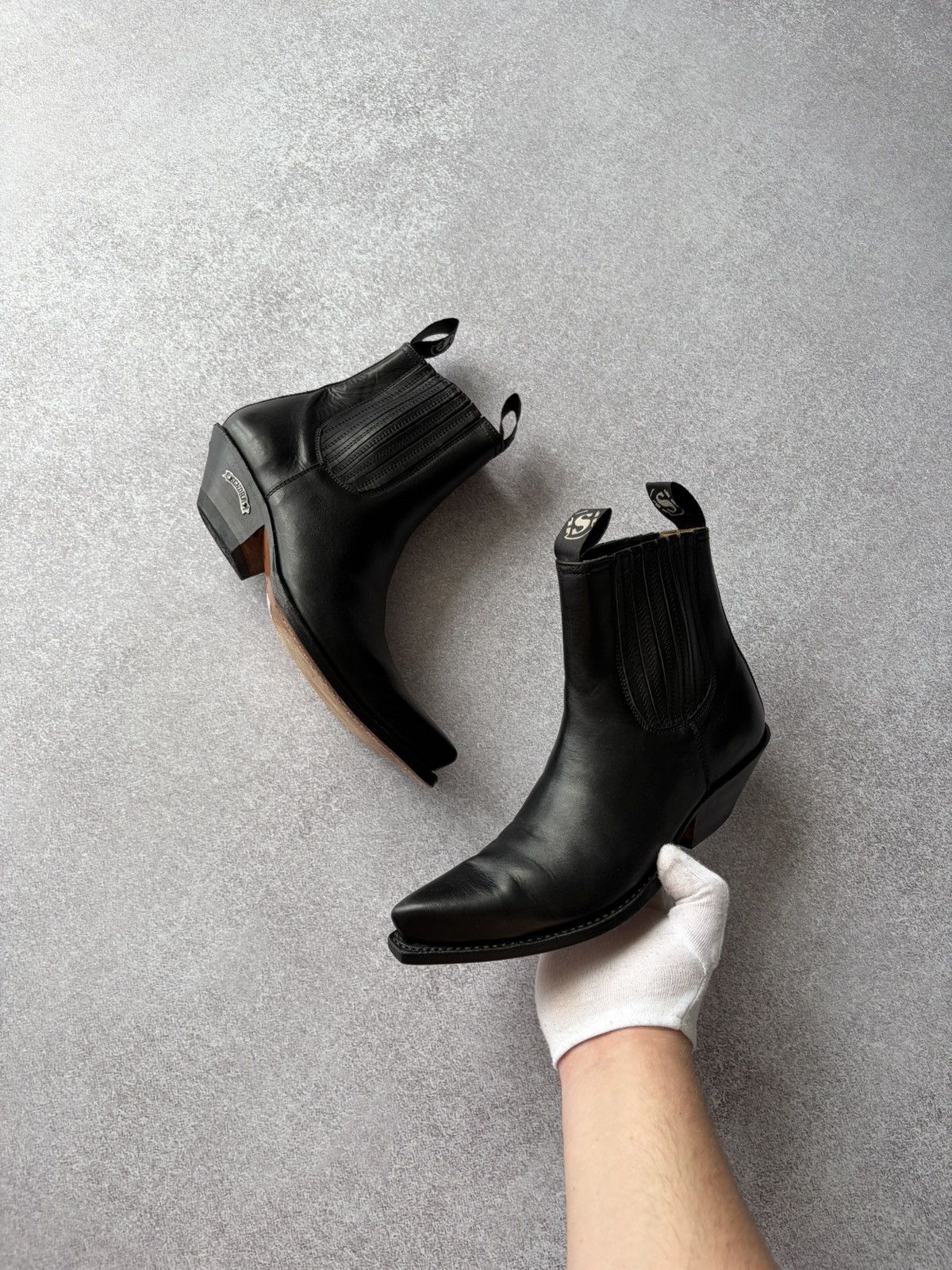 Sendra Sendra 1692 Cowboy Leather Black Boots Ibiza Heel Size Us 7 Size US 7 / IT 37 - 2 Thumbnail