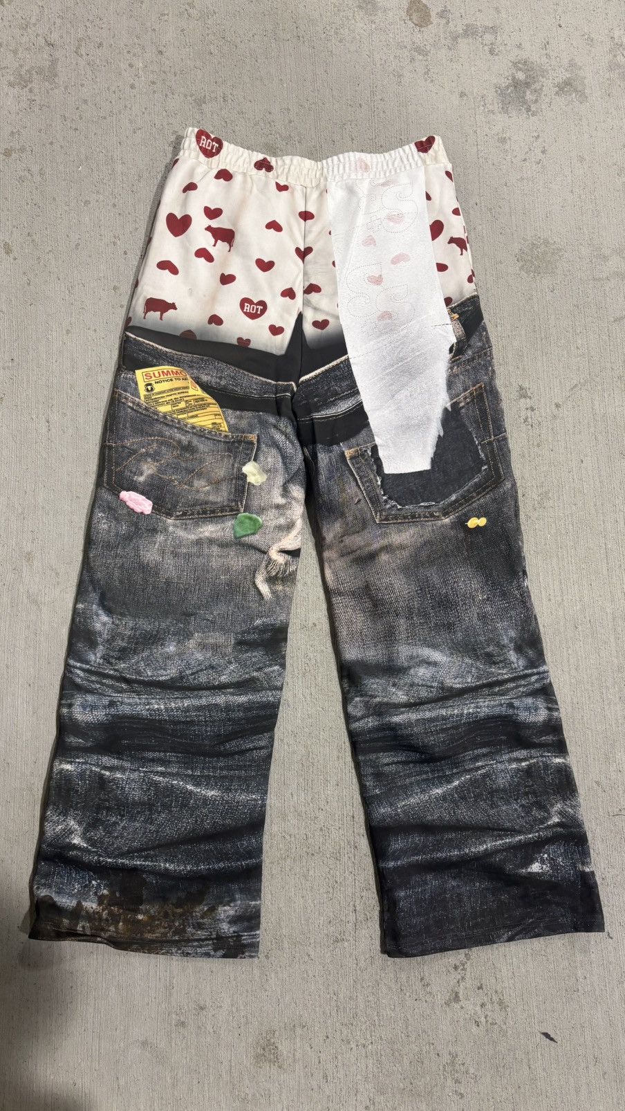 Designer Rotborough “Bad Day Sweatpants” Trompe L'Oeil Size US 32 / EU 48 - 12 Thumbnail
