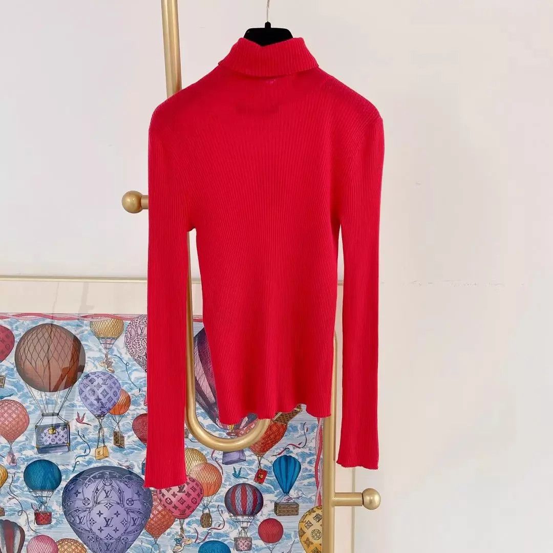 Balenciaga Balenciaga watermelon red knit turtleneck top 36 Size XS / US 0-2 / IT 36-38 - 2 Thumbnail