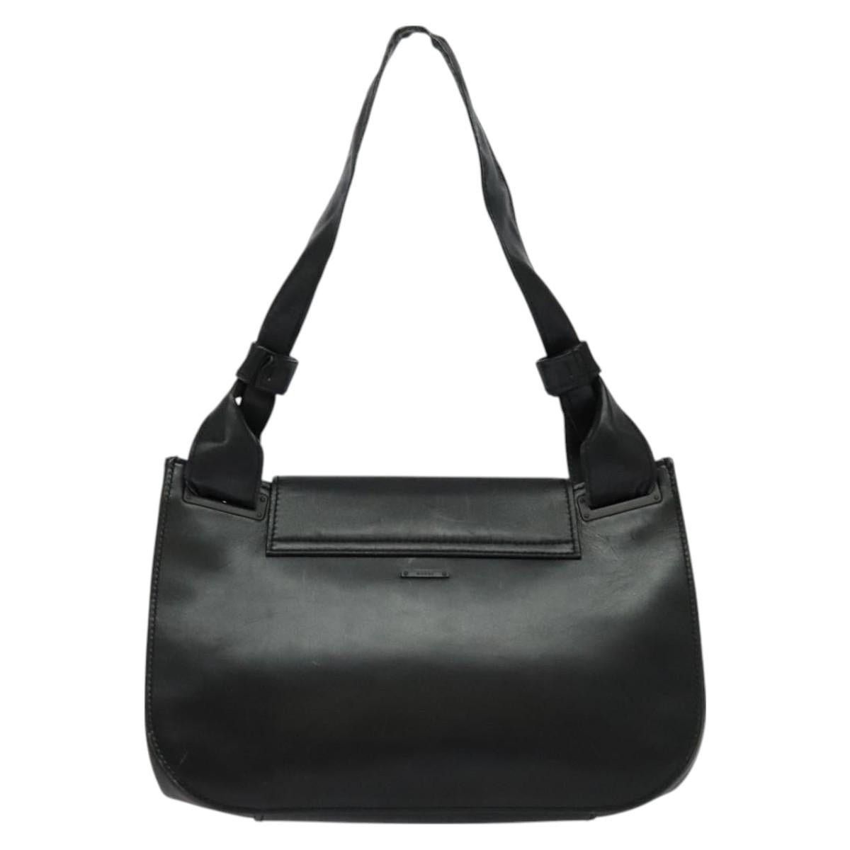 Gucci GUCCI Shoulder Bag Leather Black Silver Size ONE SIZE - 2 Thumbnail
