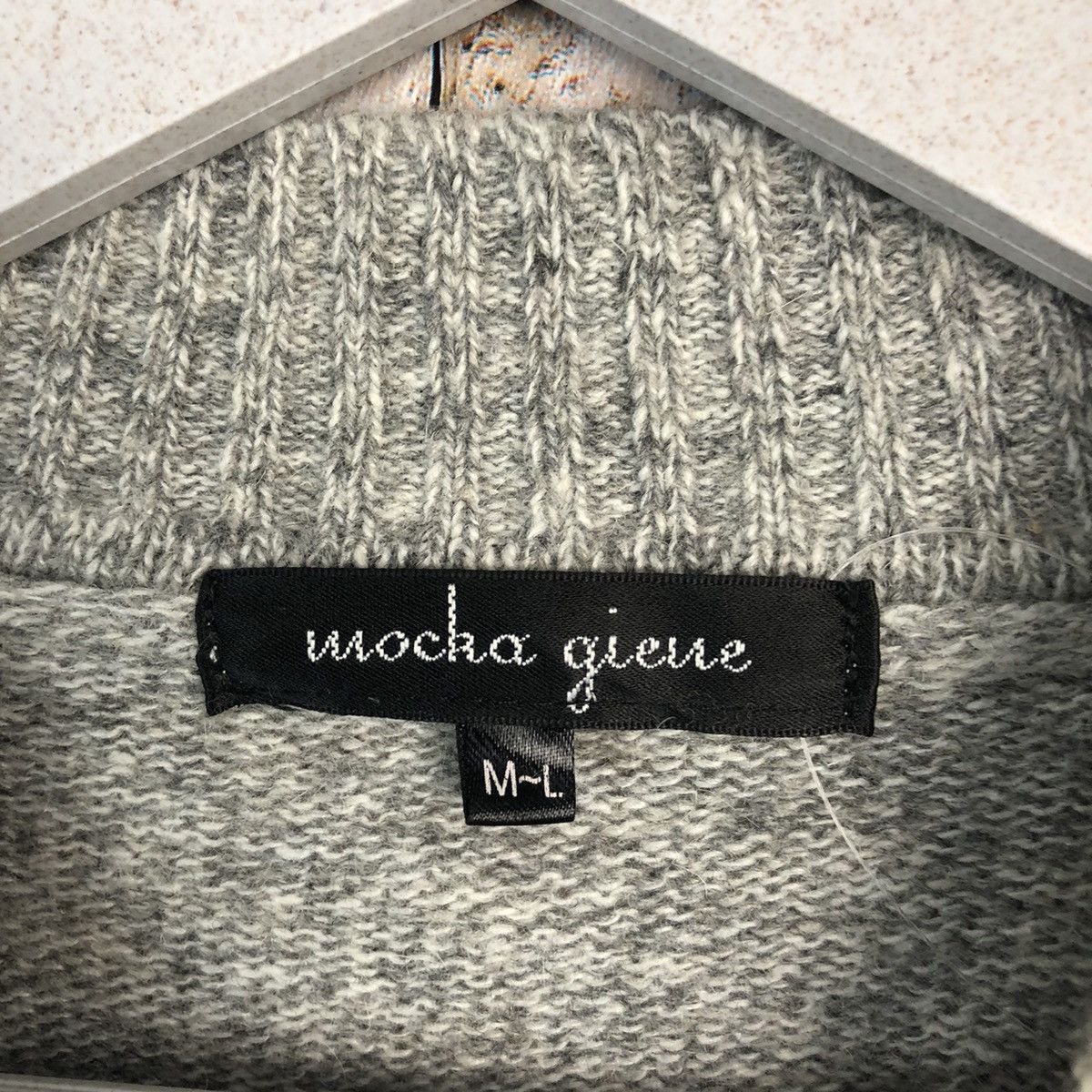 Homespun Knitwear × Japanese Brand Mocha Giene Grey Knitwear #A909 Size S / US 4 / IT 40 - 9 Thumbnail