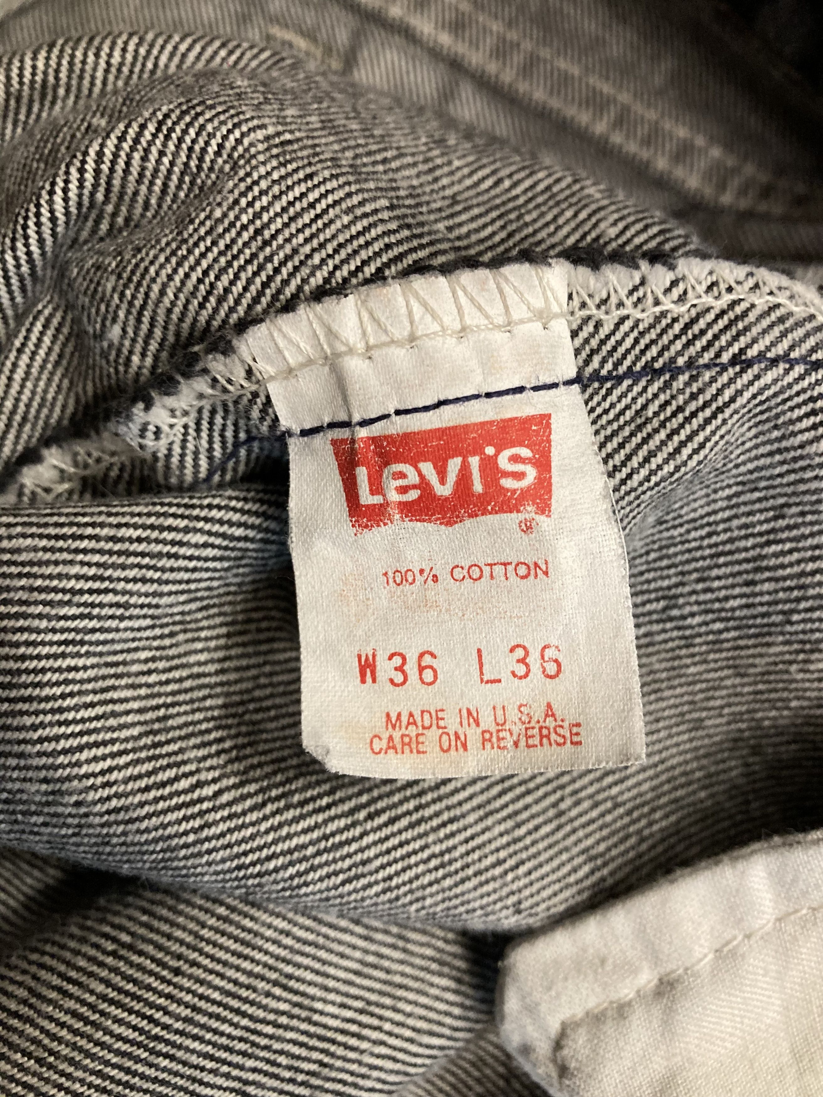 Levi's Vintage Clothing Levis 505 Dark Grey Denim 1994 year Made in USA. Size US 34 / EU 50 - 10 Thumbnail