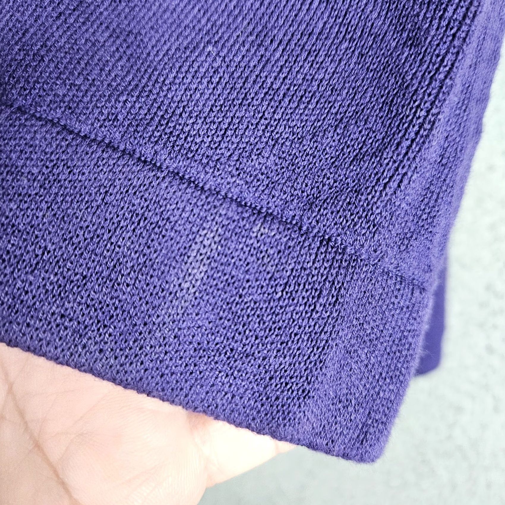 Vintage MARNI Women’s 100% Cotton Purple Open front Cardigan Sweater Size 42 Ladies Purple Knit Long Sleeve V-Neck Casual Workwear Vintage: No Size M / US 6-8 / IT 42-44 - 7 Thumbnail