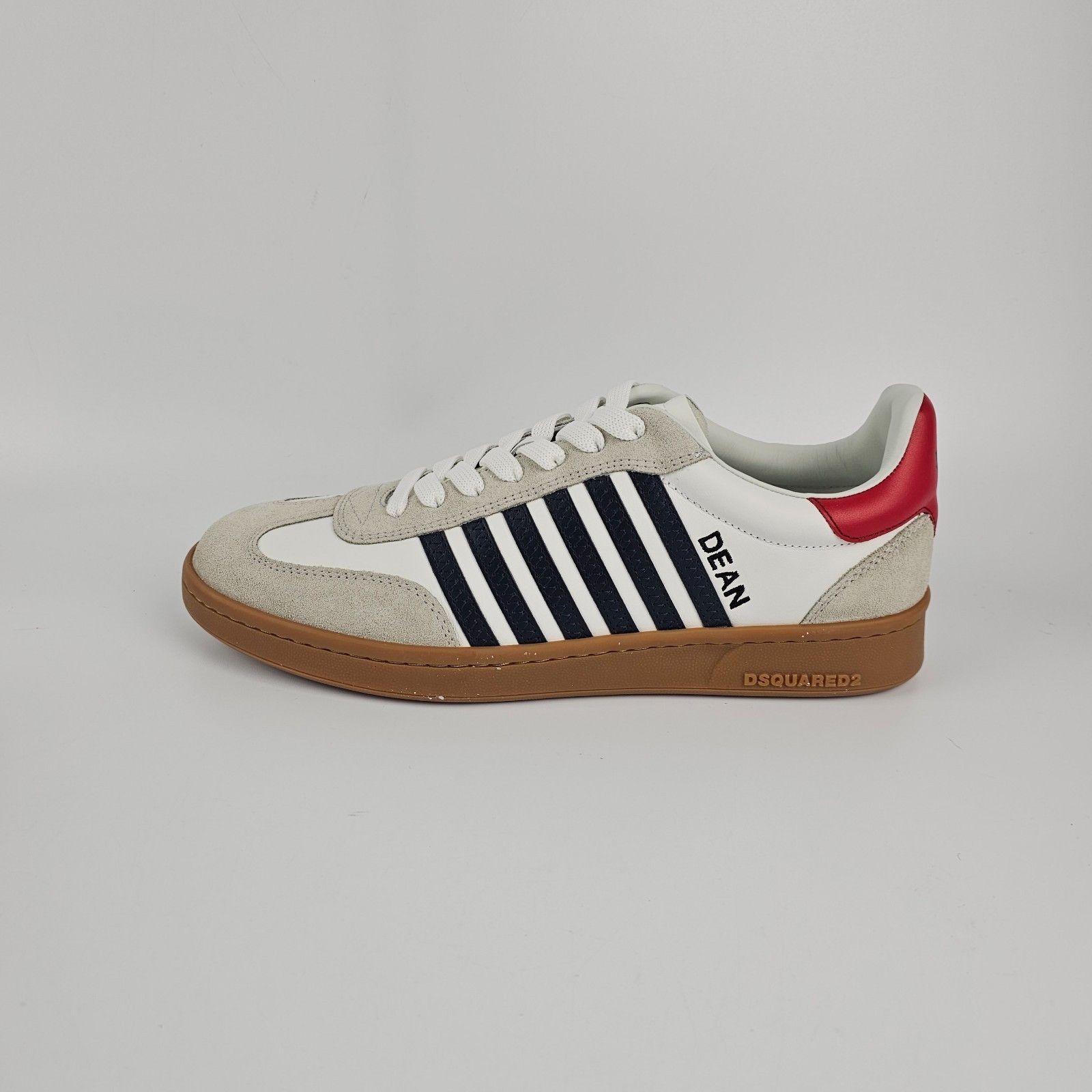 Dsquared2 DSQUARED2 Boxer White Leather Sneakers New And Authentic (Me Size US 12.5 / EU 45-46 - 6 Thumbnail