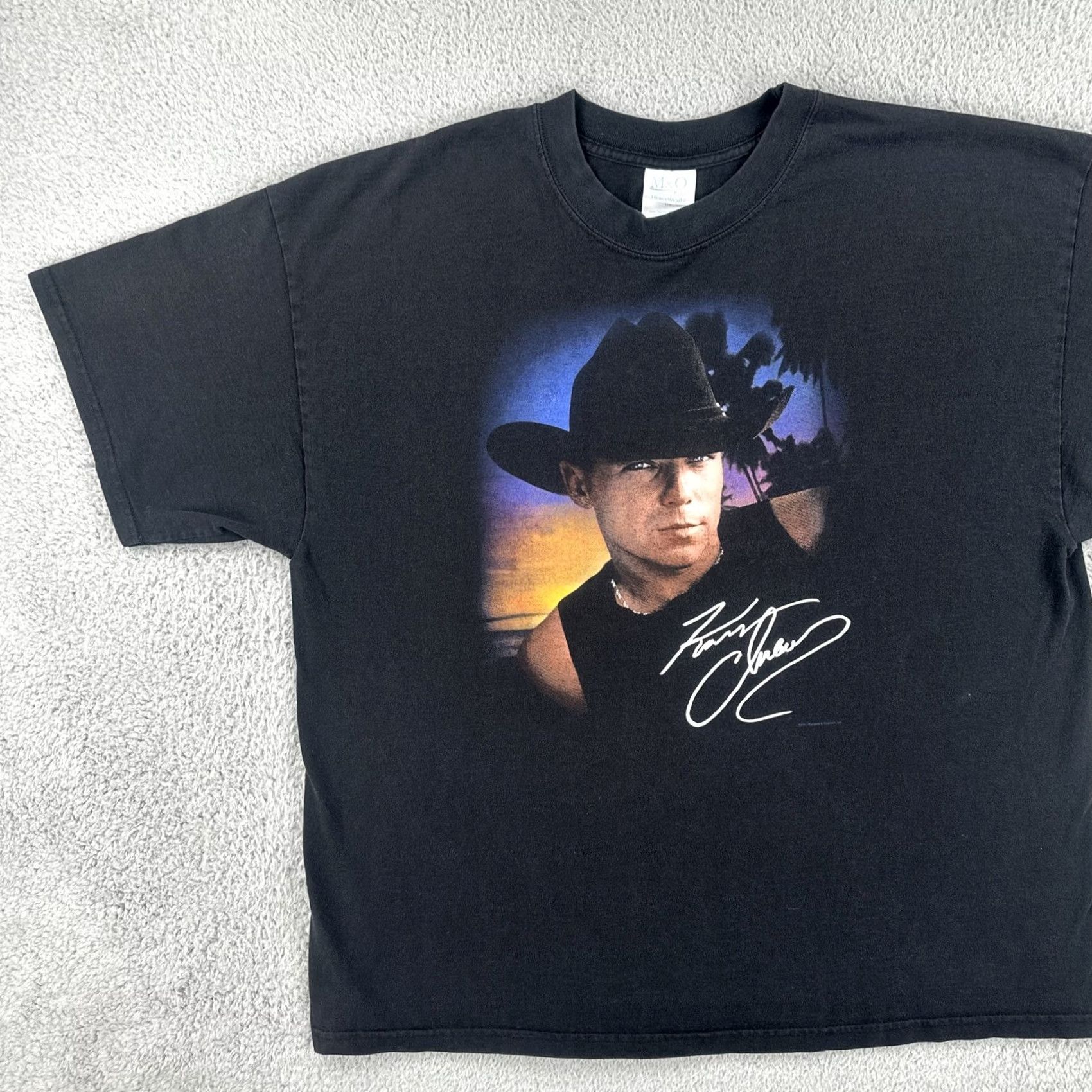 Vintage VINTAGE M&O KNITS T-Shirt Black 2XL Kenny Chesney Margaritas Señoritas 2003 Tour Cowboy Music 90s Classic Mens Size US XXL / EU 58 / 5 - 3 Thumbnail