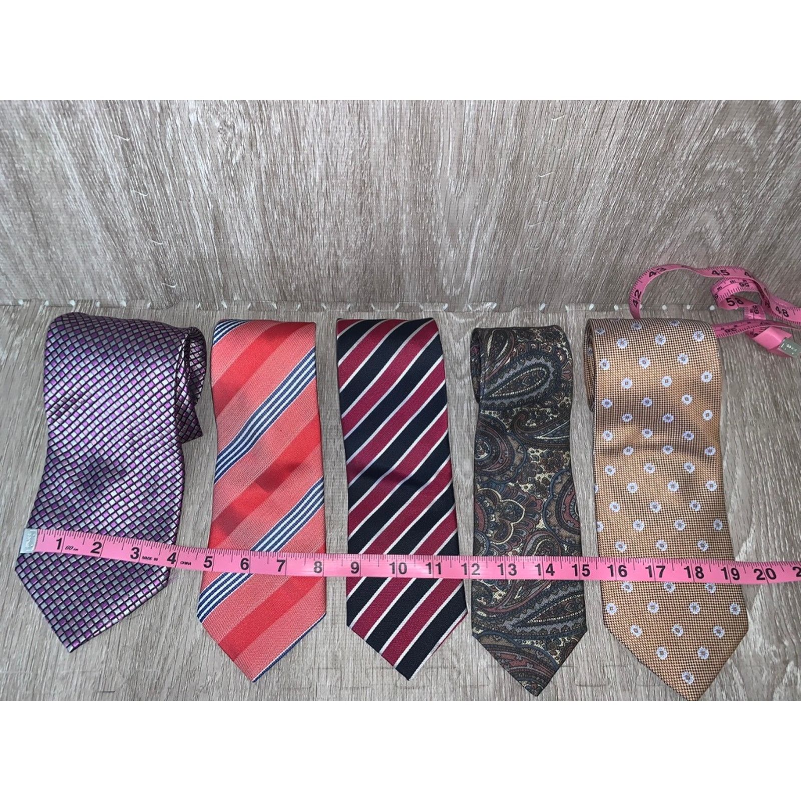 The Unbranded Brand Set of 5 Men's Floral Tie Set Multicolor Designer Business Size ONE SIZE - 1 Thumbnail
